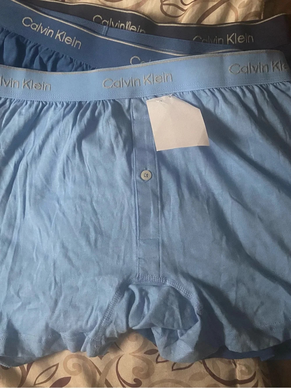 Calvin Klein Men's 3-Pack Cotton Boxer Shorts - Light Blue / Blue / Navy